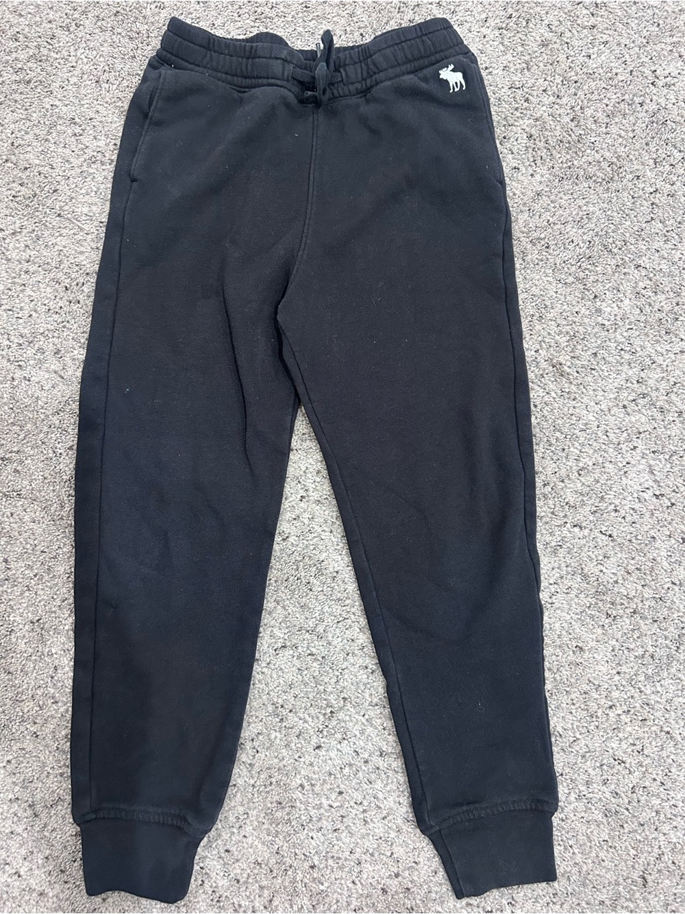 abercrombie kids Black Drawstring Jogger Sweatpants